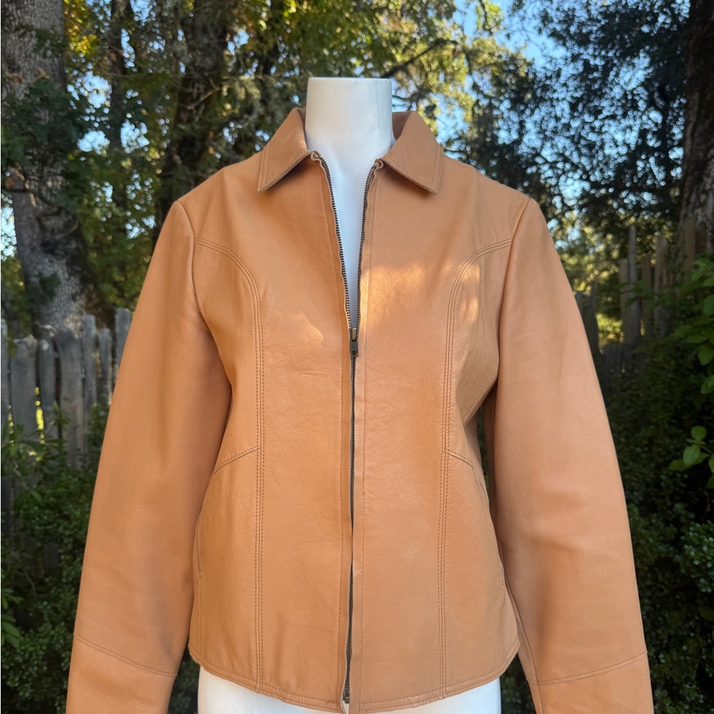GAP Women's Tan Leather Jacket